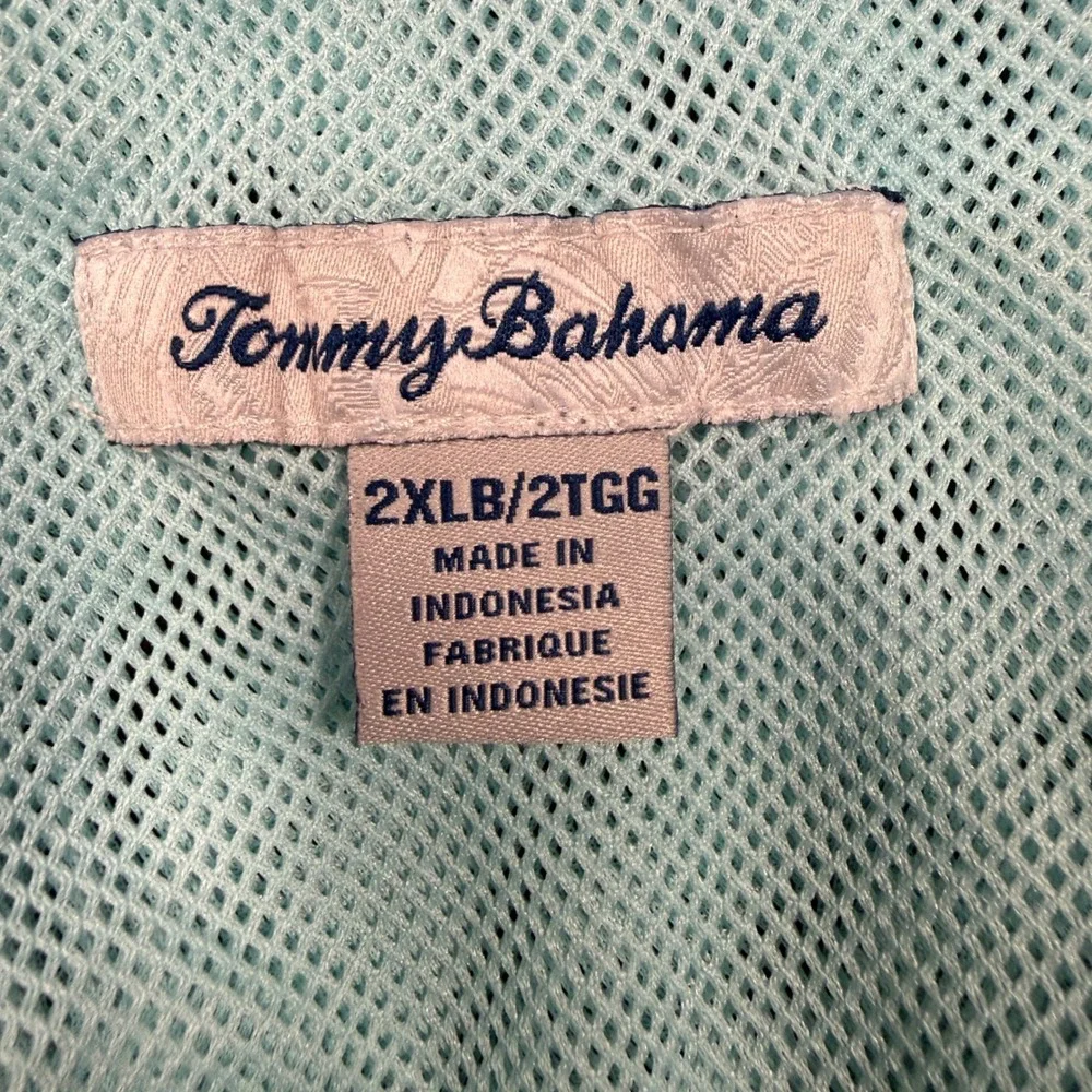 Tommy Bahama Board Shorts Mens 2XLB Black Recycled Cargo Swim Trunks Marlin Logo